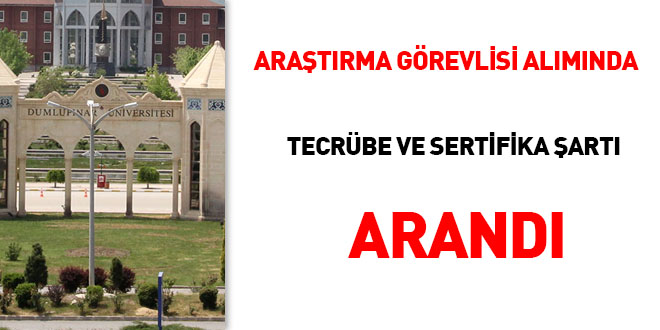 Araştırma görevlisi alımında tecrübe ve sertifika şartı arandı!