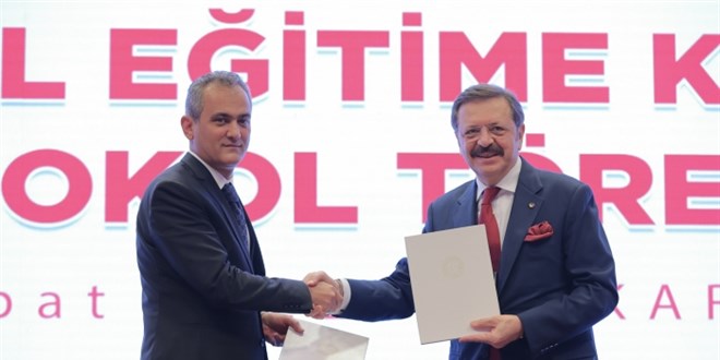 MEB ile TOBB arasında Mesleki Eğitim Merkezleri İş Birliği Protokolü imzalandı