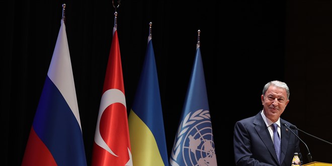 Akar, tahıl ürünlerinin sevki için oluşturulan Müşterek Koordinasyon Merkezi'nde konuştu