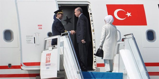 Cumhurbakan Erdoan Trkiye'ye geldi