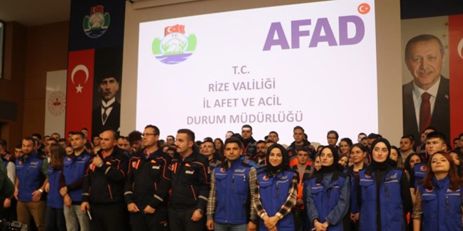 Rize AFAD'a 137 yeni genç personel alındı