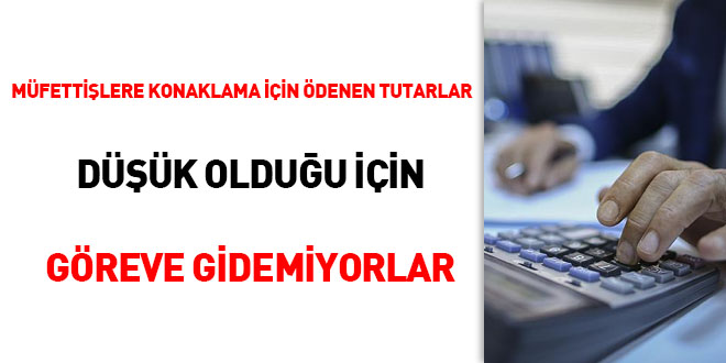 Müfettişlere konaklama için ödenen tutarlar düşük olduğu için göreve gidemiyorlar