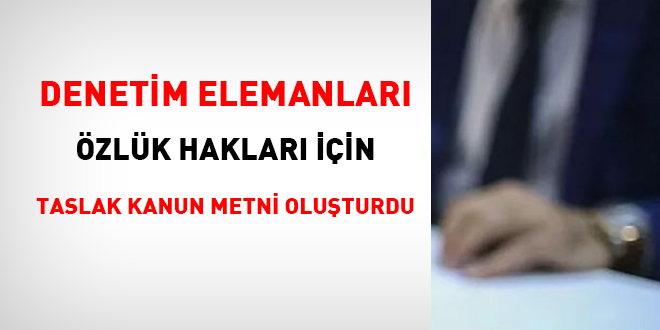 Denetim elemanları özlük hakları için taslak kanun metni oluşturdu