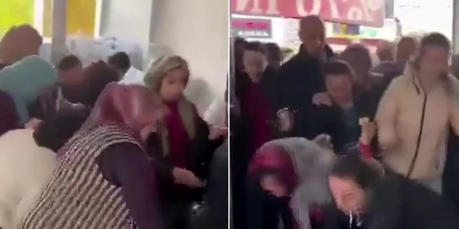 Ucuz halı izdihamında iki kadın hastanelik oldu