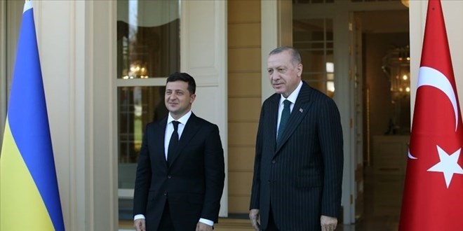 Cumhurbakan Erdoan, Ukrayna Cumhurbakan Zelenskiy ile grt