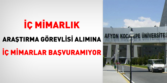 İç Mimarlık araştırma görevlisi alımına iç mimarlar başvuramıyor