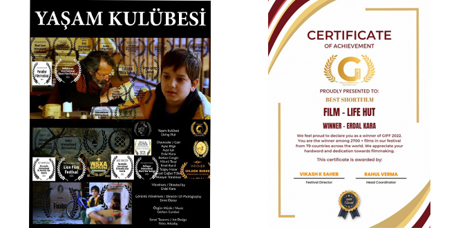 Türkçe öğretmenin kısa filmi 15'inci ödülünü kazandı