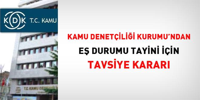 KDK'dan 'eş durumu tayini' için tavsiye kararı