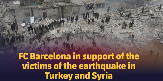 Barcelona Kulübü depremzedeler için destek mesajları yayımladı