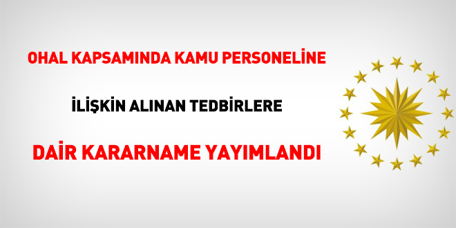 Cumhurbaşkanlığından afet bölgesindeki kamu çalışanlarına ilişkin genelge