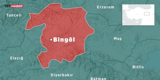 Bingöl'de 4,4 büyüklüğünde deprem