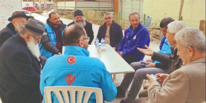 Diyanet ekiplerinden deprem bölgesindeki cemevlerine ziyaret