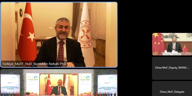 Bakan Nebati, G20 Maliye Bakanları Toplantısı'na çevrim içi katıldı