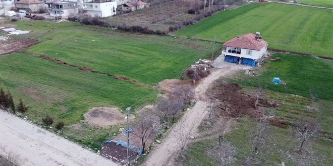 Fay hatt zerindeki kayma dron ile grntlendi