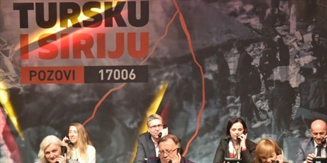 Bosna Hersek'te, Türkiye'deki depremzedeler için canlı yayında yardım kampanyası düzenlendi