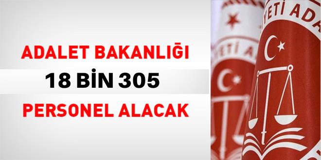 Adalet Bakanlığı 18 bin 305 personel alacak