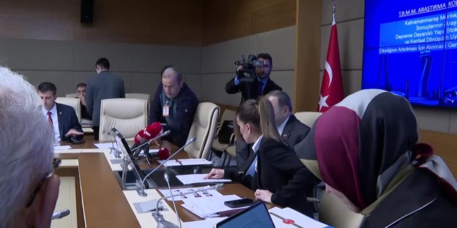 TBMM Deprem Araştırma Komisyonu toplandı