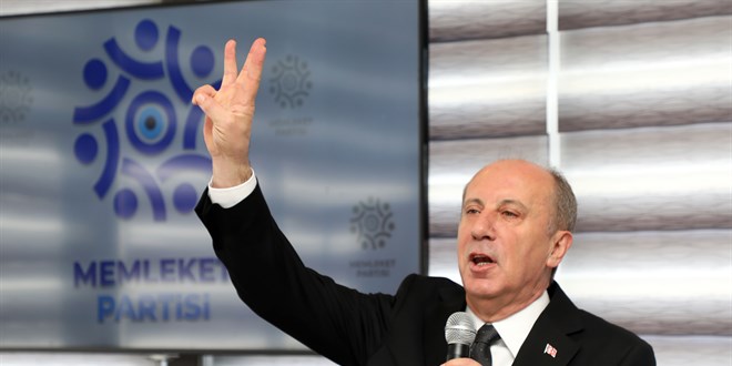 İnce, Rize'de Memleket Partisi'nin selamlama işaretini tanıttı