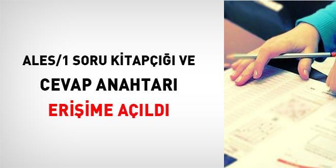 ALES/1 soru kitapçığı ve cevap anahtarı yayımlandı