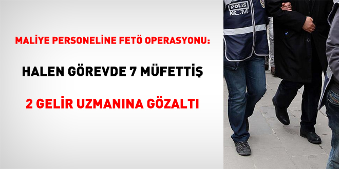 7 vergi müfettişi, 2 gelir uzmanına FETÖ'den gözaltı kararı