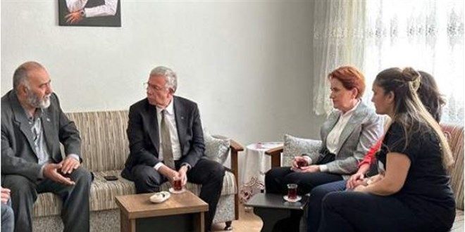 İYİ Parti Genel Başkanı Akşener'den Sinan Ateş'in ailesine ziyaret