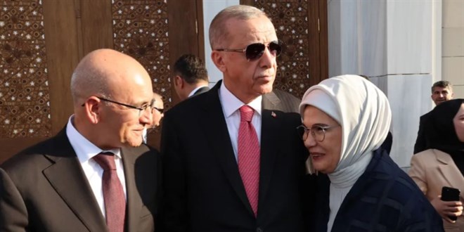 Erdoğan, Mehmet Şimşek ile külliye açılışında buluştu