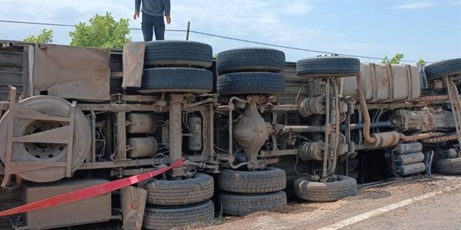 Şırnak'ta tır devrildi: 102 koyun ve keçi öldü