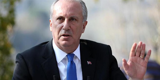İnce Recep Tayyip Erdoğan'ı tebrik etti