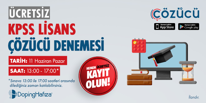 Ücretsiz Online KPSS Lisans Deneme Sınavına Hemen Kaydolun!