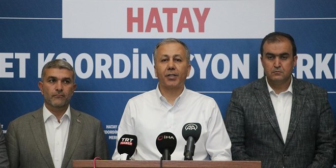 Bakan Yerlikaya: Hatay'da hasar tespit çalışmaları tamamlandı