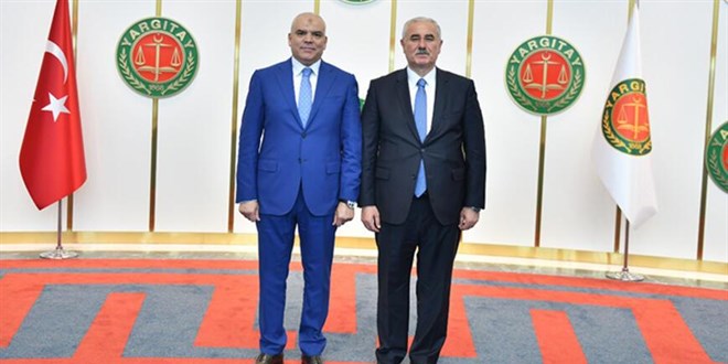 Yargıtay Başkanı Akarca, Cezayir Cumhuriyeti Yüksek Yargı Okulu Müdürü Djadi Heyetini kabul etti