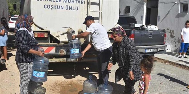 Bodrum'da su kesintisi sıkıntısı sürüyor