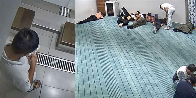 Arkadaşı oyaladı, o mescitte uyuyanların paralarını çaldı