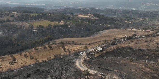 Çanakkale'deki orman yangını nedeniyle 1428 kişi tahliye edildi