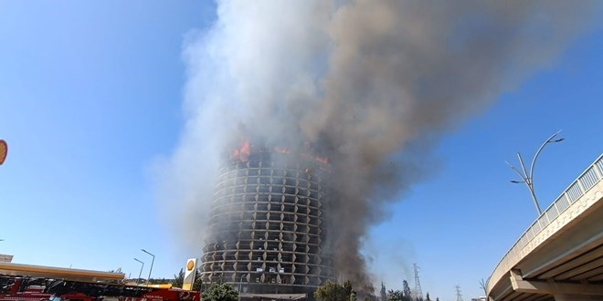 Gaziantep'te boş otelde yangın