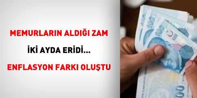 Memurların aldığı zam iki ayda eridi... Enflasyon farkı oluştu
