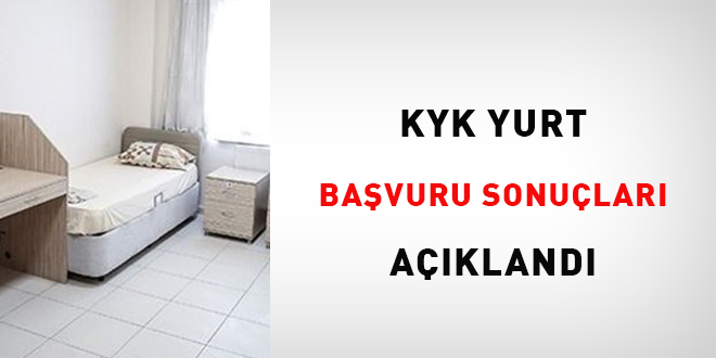 KYK yurt bavuru sonular akland