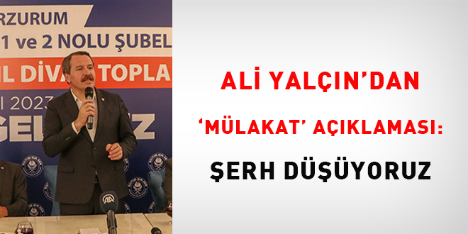 Ali Yalçın'dan 'mülakat' açıklaması: Şerh düşüyoruz