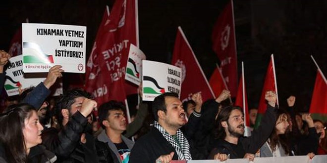 TİP Ankara'da Filistin'e destek yürüyüşü düzenledi