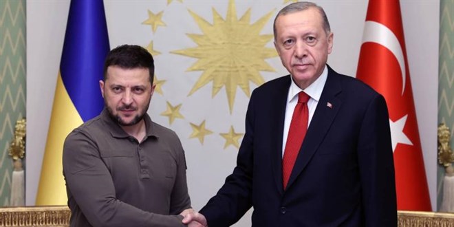 Cumhurbakan Erdoan, Ukrayna Devlet Bakan Zelenskiy ile grt