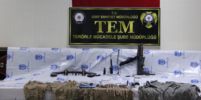 Siirt'te eylem hazırlığındaki terörist mühimmatıyla yakalandı
