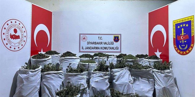 Diyarbakır'da 543 kilogram esrar ile 8 bin 350 kök skunk bitkisi ele geçirildi