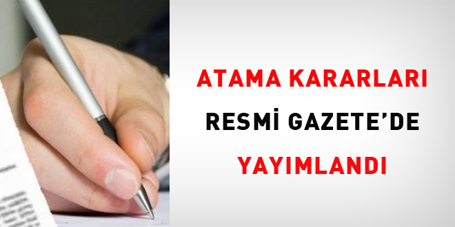 4 Kasım 2023 tarihli atama kararnamesi yayımlandı