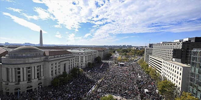 Washington'da tarihi 'Filistin'e destek' gösterisi