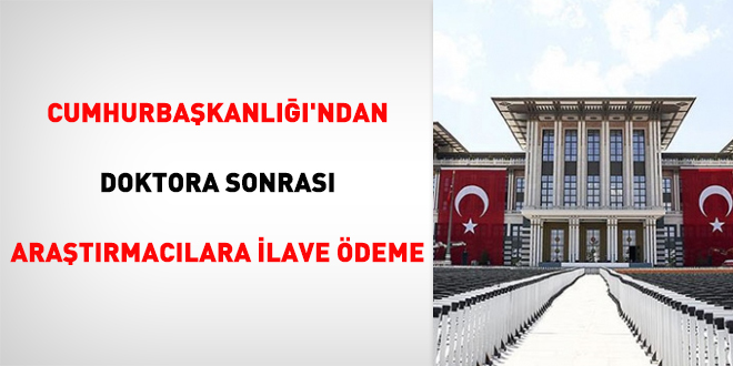 Cumhurbaşkanlığı'ndan doktora sonrası araştırmacılara ilave ödeme görüşü!