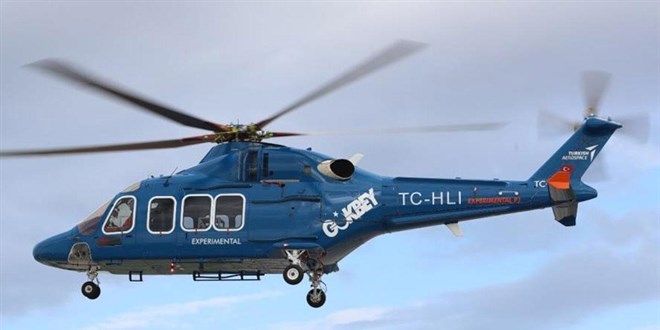 GKBEY helikopteri 700 uu saatini devirdi, ilk grevine yol alyor