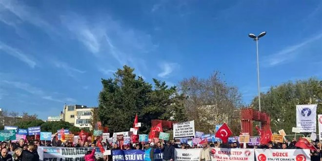 Staj ve çıraklık mağdurları 'Büyük İstanbul Mitingi' düzenledi