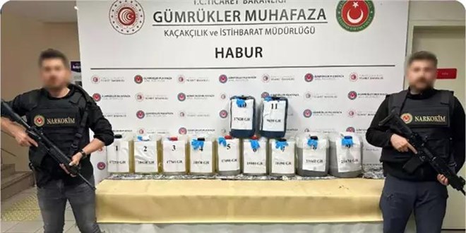 'Habur'daki TIR'da 202 kilo metamfetamin ele geçirildi'