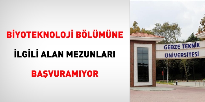 Biyoteknoloji bölümüne ilgili alan mezunları başvuramıyor!