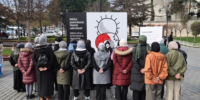 stanbul'da Filistin'e destek eylemi dzenlendi